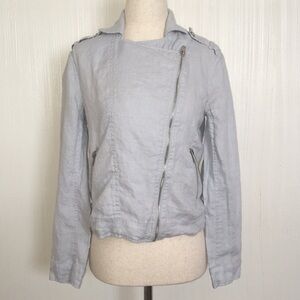 $139 NEW Vince Camuto XXS light blue linen Moto jacket